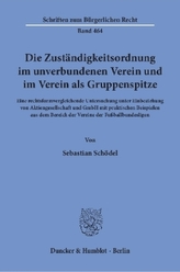 Die Zuständigkeitsordnung im unverbundenen Verein und im Verein als Gruppenspitze.