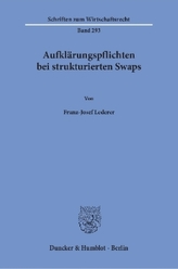 Aufklärungspflichten bei strukturierten Swaps
