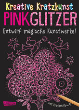 Pink Glitzer, m. Kratzstift