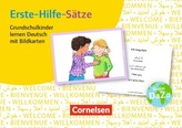 Erste-Hilfe-Sätze: Grundschulkinder lernen Deutsch mit Bildkarten