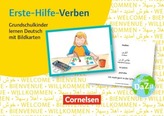 Erste-Hilfe-Verben: Grundschulkinder lernen Deutsch mit Bildkarten