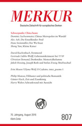 MERKUR Deutsche Zeitschrift für europäisches Denken. Nr.807