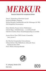 MERKUR Deutsche Zeitschrift für europäisches Denken. Nr.809