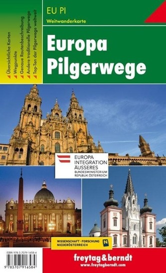 Freytag & Berndt Weitwanderkarte Europa Pilgerwege, Wanderkarte 1:2.000.000 - 1:3.500.000 Freytag & Berndt Weitwanderkarte Europa Pilgerwege, Wanderkarte 1:2.000.000 - 1:3.500.000