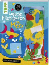 Lustige Filzfiguren im Meer