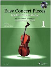 Easy Concert Pieces, Violoncello und Klavier. m. Audio-CD. Bd.1