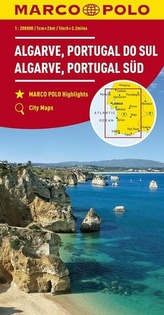MARCO POLO Karte Algarve, Portugal Süd 1:200 000