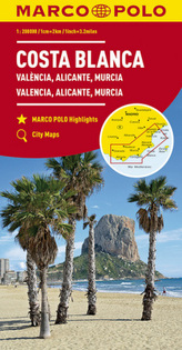 MARCO POLO Karte Costa Blanca, Valencia, Alicante, Castellón, Murcia 1:200 000