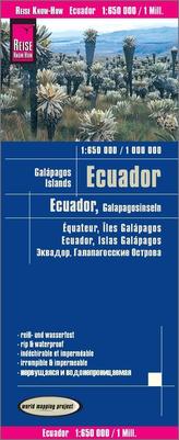 World Mapping Project Reise Know-How Landkarte Ecuador, Galapagos- Inseln (1:650.000 / 1.000.000). Ecuador, Galapagos-Islands / 