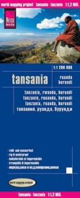 World Mapping Project Reise Know-How Landkarte Tansania, Ruanda, Burundi (1:1.200.000). Tanzania, Rwanda, Burundi / Tanzanie, Ro