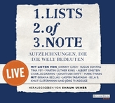 Lists of Note - live, 2 Audio-CDs