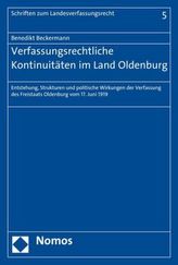 Verfassungsrechtliche Kontinuitäten im Land Oldenburg