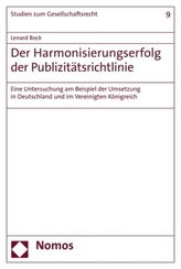 Der Harmonisierungserfolg der Publizitätsrichtlinie
