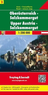 Freytag & Berndt Auto + Freizeitkarte Oberösterreich, Salzkammergut. Alta Austria, Salzkammergut / Opper Oostenrijk, Salzkammerg