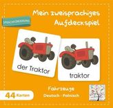 Mein zweisprachiges Aufdeckspiel, Fahrzeuge Deutsch-Polnisch (Kinderspiel)