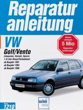 VW Golf/Vento, Diesel/Turbodiesel, 64 und 75 PS (ab Baujahr 1991), TDI, 90 PS (ab Baujahr 1994), TDI, 110 PS (ab Baujahr 1996)