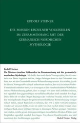 Die Mission einzelner Volksseelen im Zusammenhange mit der germanisch-nordischen Mythologie