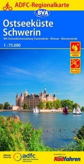 ADFC-Regionalkarte Schwerin Ostseeküste, 1:75.000, reiß- und wetterfest, GPS-Tracks Download