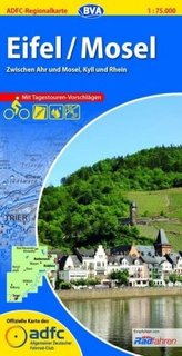 ADFC-Regionalkarte Eifel/ Mosel mit Tagestouren-Vorschlägen, 1:75.000, reiß- und wetterfest, GPS-Tracks Download