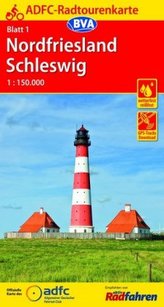 ADFC-Radtourenkarte Nordfriesland /Schleswig 1:150.000