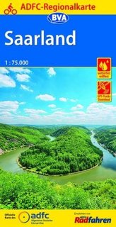 ADFC-Regionalkarte Saarland, 1:75.000, reiß- und wetterfest, GPS-Tracks Download