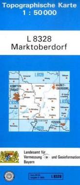 Topographische Karte Bayern Marktoberdorf