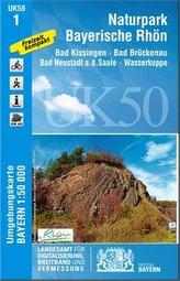 Topographische Karte Bayern Naturpark Bayerische Rhön