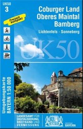 Topographische Karte Bayern Coburger Land Oberes Maintal - Bamberg