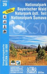 Topographische Karte Bayern Nationalpark Bayerischer Wald Ost