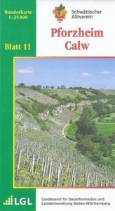 Topographische Wanderkarte Baden-Württemberg Pforzheim - Calw