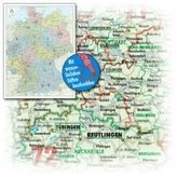 Bacher Organisations-Karte Deutschland, Posterlandkarte, beschichtet