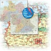 Bacher Postleitzahlenkarte Deutschland, Posterlandkarte beschichtet (2-teiliges Set)