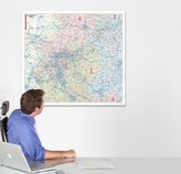 Bacher Postleitzahlen-Karte Nordrhein-Westfalen, Posterkarte beschichtet