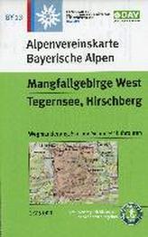 Alpenvereinskarte Wanderkarte Mangfallgebirge West, Tegernsee, Hirschberg