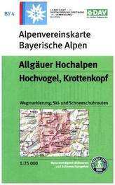 Alpenvereinskarte Allgäuer Hochalpen, Hochvogel, Krottenkopf,