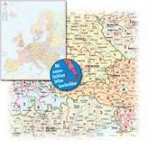 Bacher Postleitzahlen-Karte Europa, Posterkarte, beschichtet