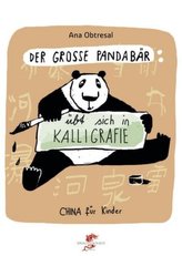 Der große Pandabär übt sich in Kalligrafie