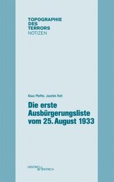 Die erste Ausbürgerungsliste vom 25. August 1933