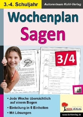 Wochenplan Sagen 3/4