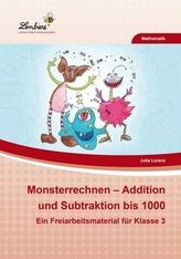 Monsterrechnen - Addition und Subtraktion bis 1000, 1 CD-ROM