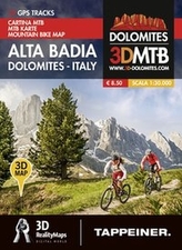 Mountainbike-Karte Alta Badia - Dolomiten Italien. Cartina Mountainbike Alta Badia - Dolomiti Italia