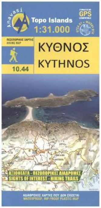 Hiking Map Wanderkarte Kythnos Hiking Map Wanderkarte Kythnos