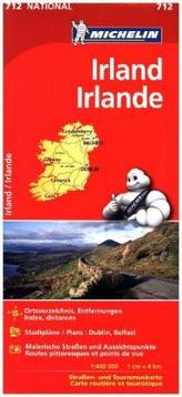 Michelin Karte Irland. Irlande