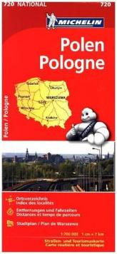 Michelin Karte Polen. Pologne