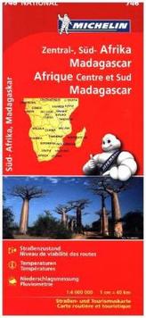 Michelin Karte Zentral-, Süd-Afrika, Madagaskar. Afrique Centre et Sud, Madagascar