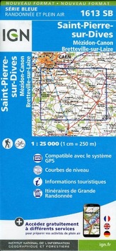 IGN Karte, Serie Bleue St-Pierre-sur-Dives. Mézidon. Bretteville-sur-Laize
