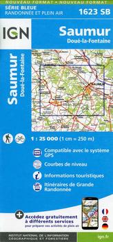 IGN Karte, Serie Bleue Saumur. Doué-la-Fontaine