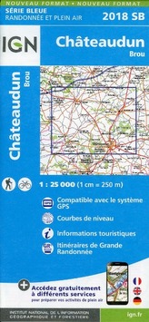 IGN Karte, Serie Bleue Châteaudun. Brou