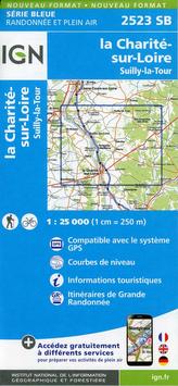 IGN Karte, Serie Bleue La Charité-sur-Loire. Suilly-la-Tour