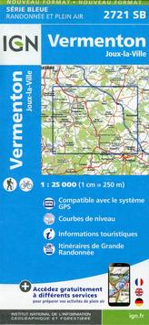 IGN Karte, Serie Bleue Vermenton. Joux-la-Ville
